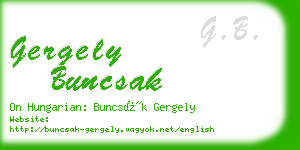 gergely buncsak business card